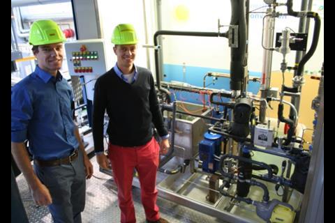 Bluerise test lab at Delft University l-r: Berend Jan Kleute and Joost Kirkenier